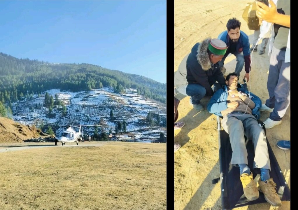 Breaking:दुर्गम क्षेत्र क्वार से एयरलिफ्ट कर शिमला पहुंचाया गया मरीज
