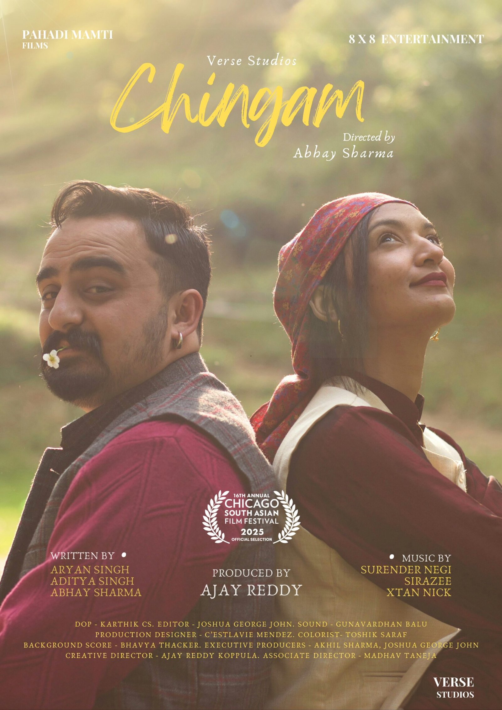 शिकागो साउथ एशियन फ़िल्म फ़ेस्टिवल (CSAFF) 2025 में प्रदर्शित होगी फ़िल्म ‘चिंगम’ शिमला के अभय शर्मा ने निभाई है मुख्य भूमिका